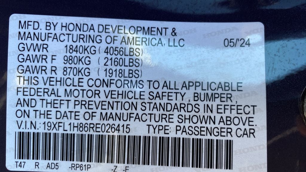 2024 Honda Civic Sport Touring