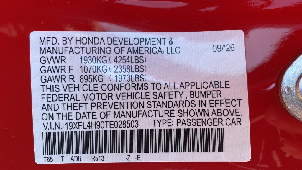 2026 Honda Civic Hybrid Sport Touring