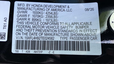 2026 Honda Civic Hybrid Sport Touring