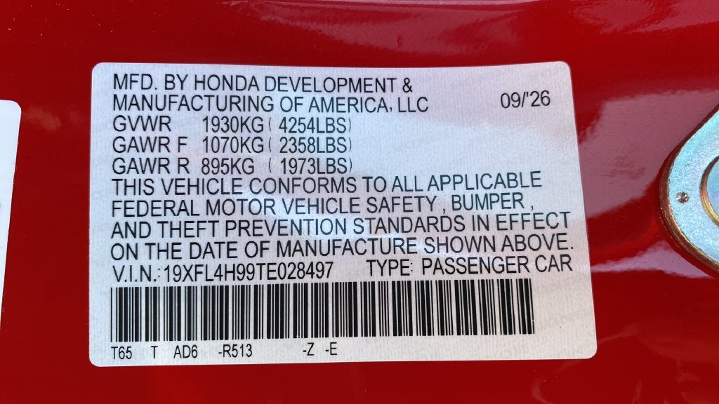 2026 Honda Civic Hybrid Sport Touring