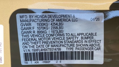2026 Honda Civic Hybrid Sport Touring