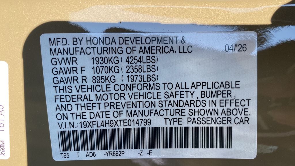 2026 Honda Civic Hybrid Sport Touring