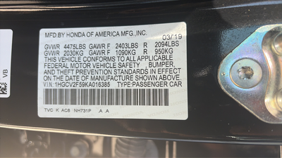 2019 Honda Accord EX-L 2.0T