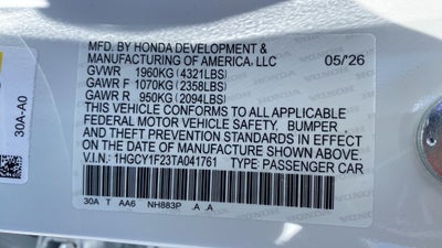 2026 Honda Accord LX