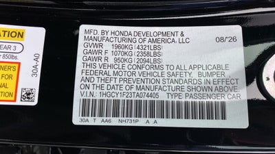 2026 Honda Accord LX