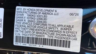 2026 Honda Accord LX