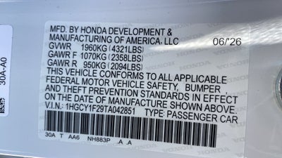 2026 Honda Accord LX