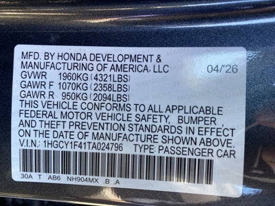 2026 Honda Accord SE