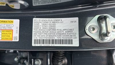 2026 Honda Accord SE