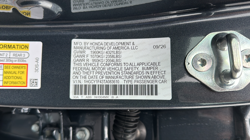 2026 Honda Accord SE