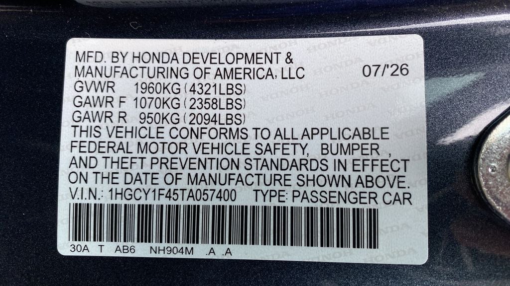 2026 Honda Accord SE