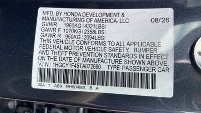 2026 Honda Accord SE