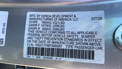 2026 Honda Accord SE
