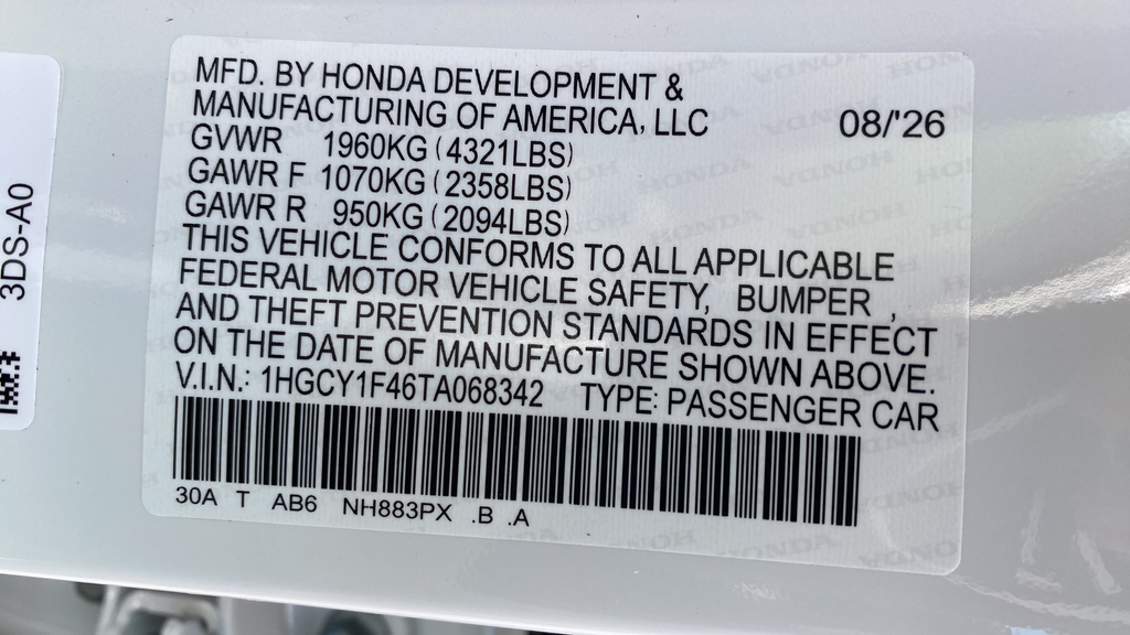 2026 Honda Accord SE