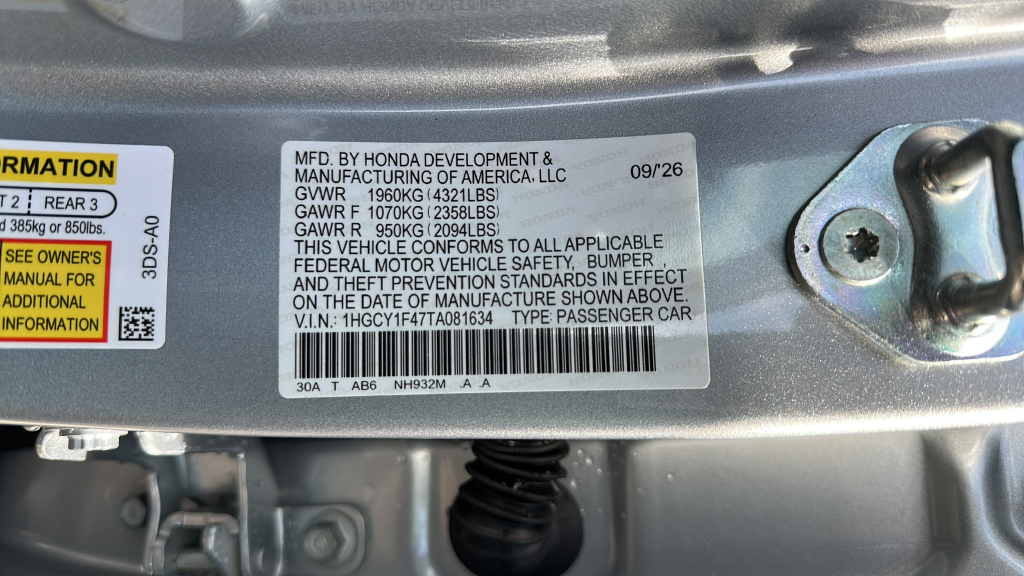 2026 Honda Accord SE