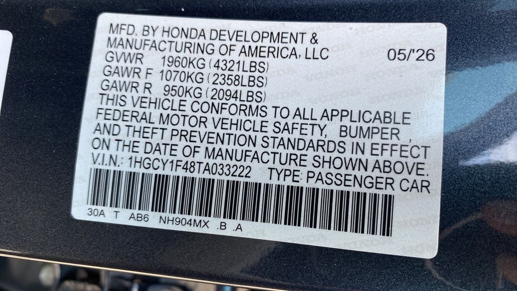 2026 Honda Accord SE