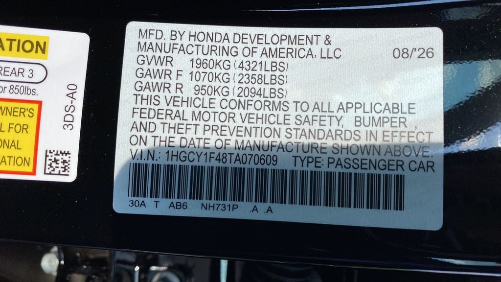 2026 Honda Accord SE