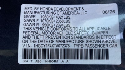 2026 Honda Accord SE