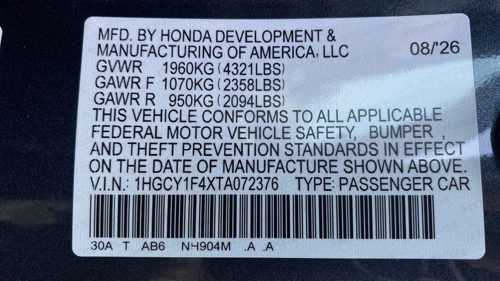 2026 Honda Accord SE