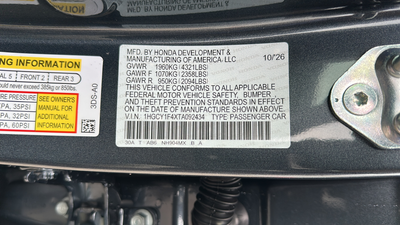 2026 Honda Accord SE