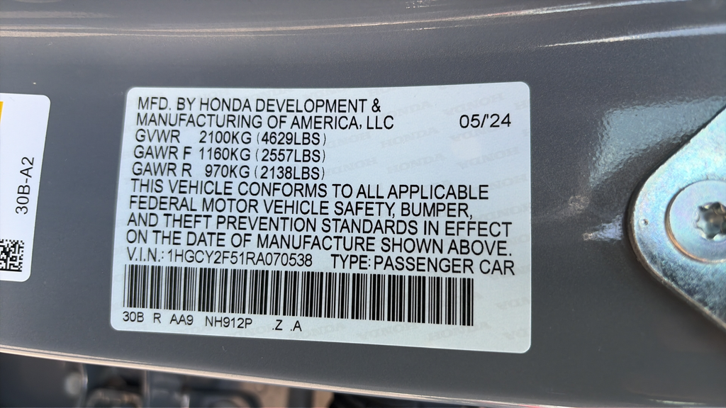 2024 Honda Accord Hybrid Sport