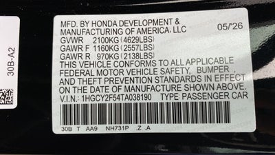 2026 Honda Accord Hybrid Sport