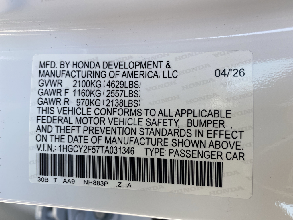 2026 Honda Accord Hybrid Sport