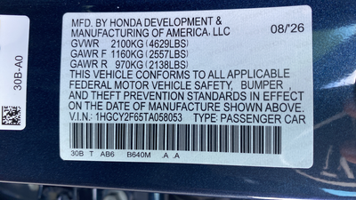 2026 Honda Accord Hybrid EX-L