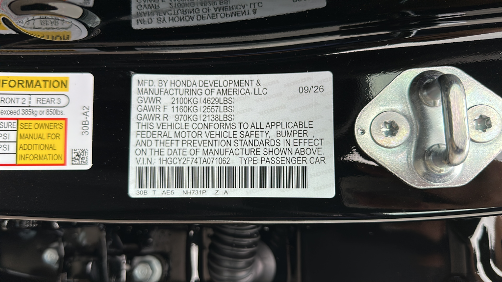 2026 Honda Accord Hybrid Sport-L