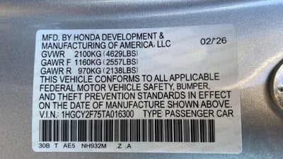 2026 Honda Accord Hybrid Sport-L