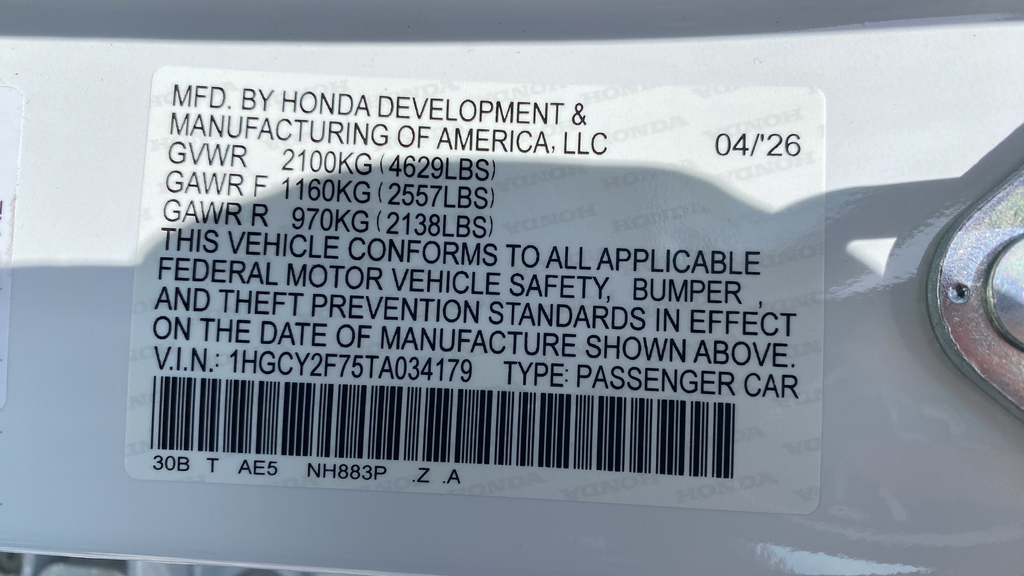 2026 Honda Accord Hybrid Sport-L
