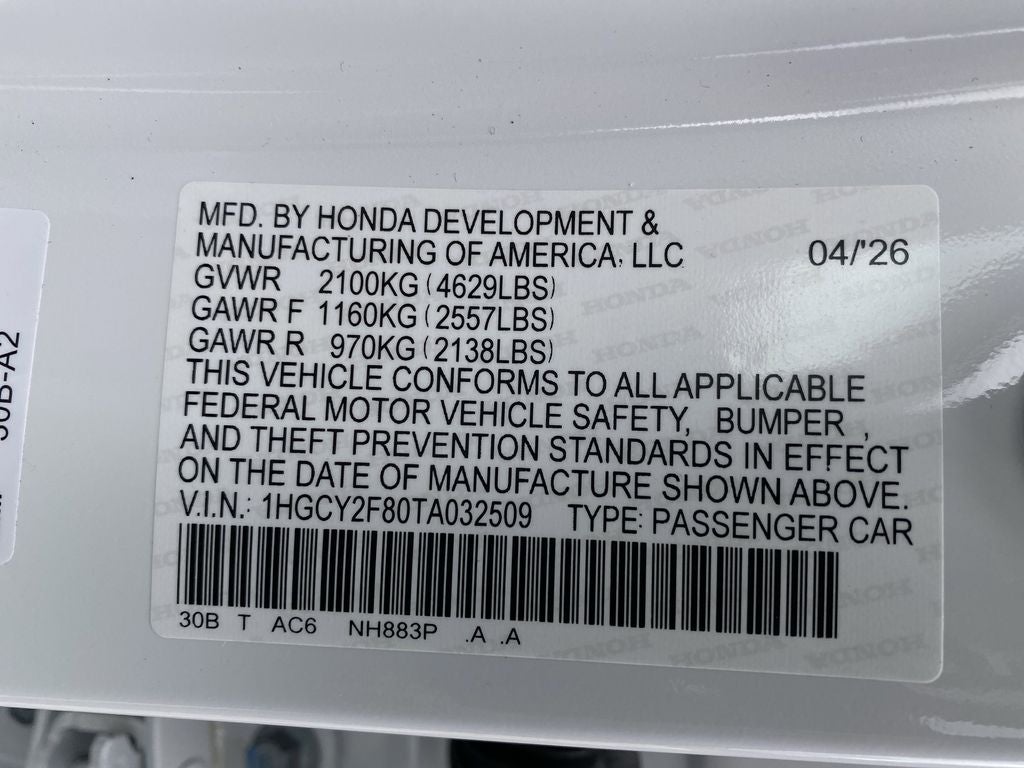 2026 Honda Accord Hybrid Touring