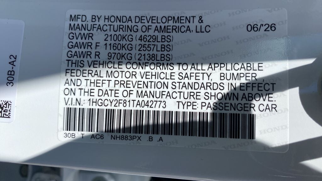 2026 Honda Accord Hybrid Touring