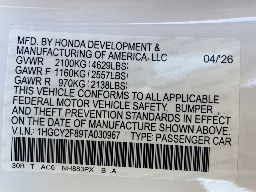 2026 Honda Accord Hybrid Touring