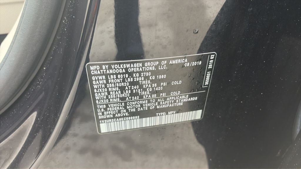 2019 Volkswagen Atlas 3.6L V6 SE w/Technology