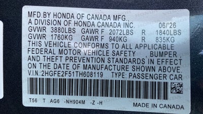 2026 Honda Civic Sport
