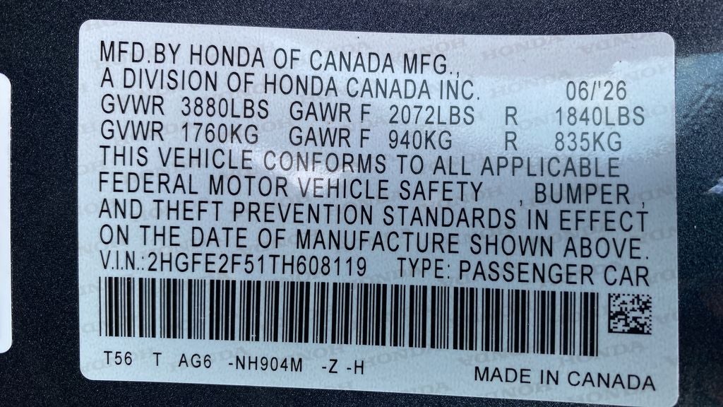 2026 Honda Civic Sport