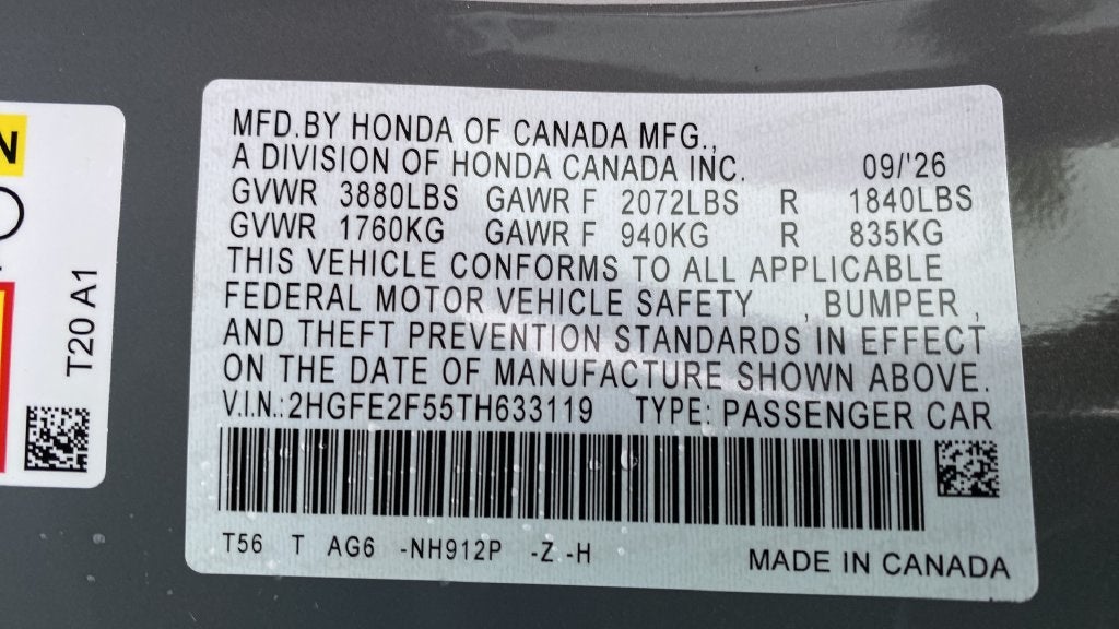 2026 Honda Civic Sport