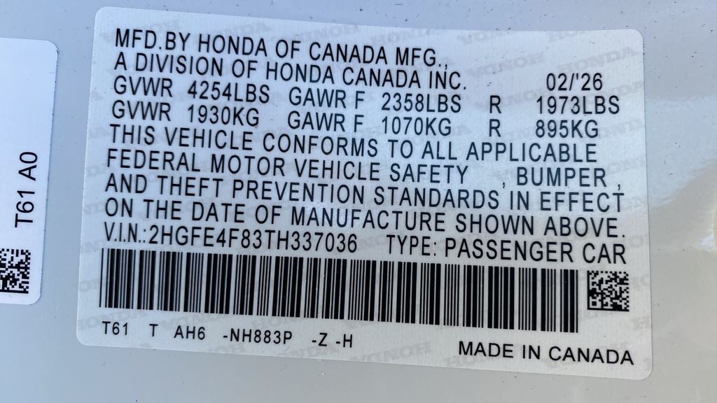 2026 Honda Civic Hybrid Sport