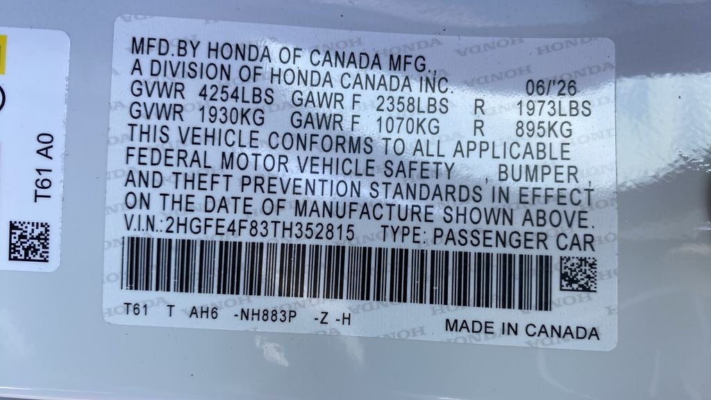 2026 Honda Civic Hybrid Sport