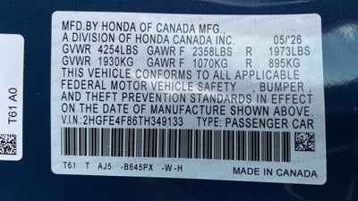 2026 Honda Civic Hybrid Sport Touring