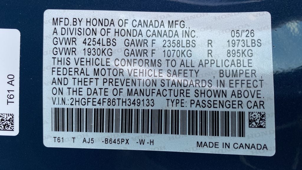 2026 Honda Civic Hybrid Sport Touring