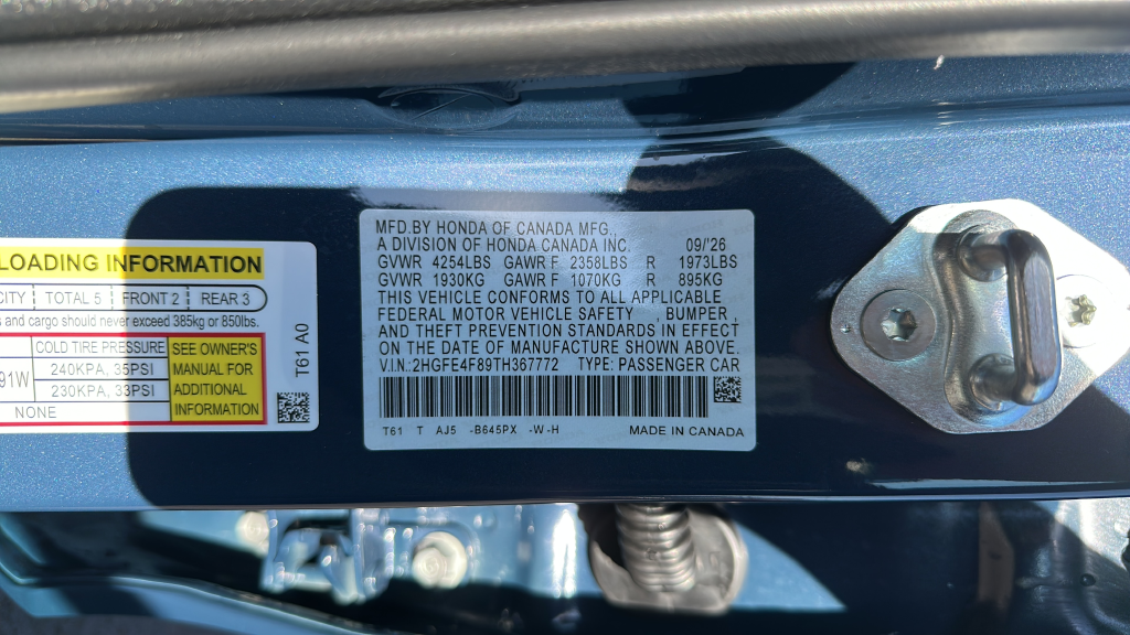 2026 Honda Civic Hybrid Sport Touring