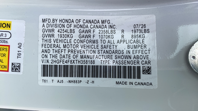 2026 Honda Civic Hybrid Sport Touring