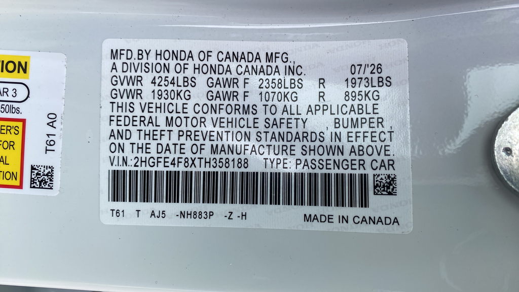 2026 Honda Civic Hybrid Sport Touring