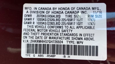 2016 Honda CR-V EX