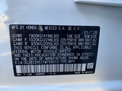 2026 Honda HR-V Sport