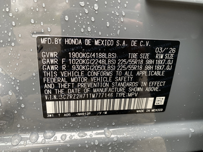 2026 Honda HR-V EX-L