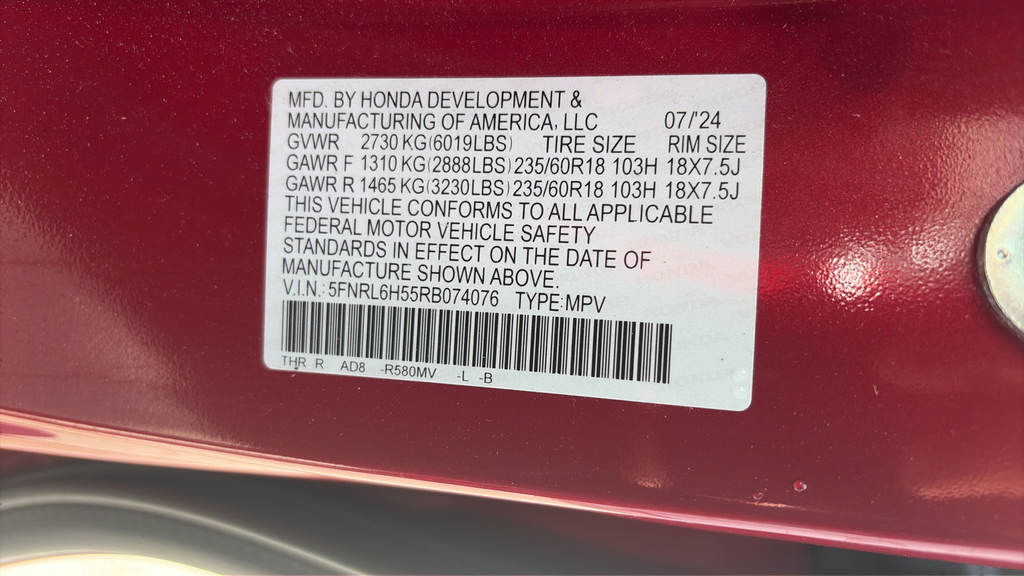 2024 Honda Odyssey EX