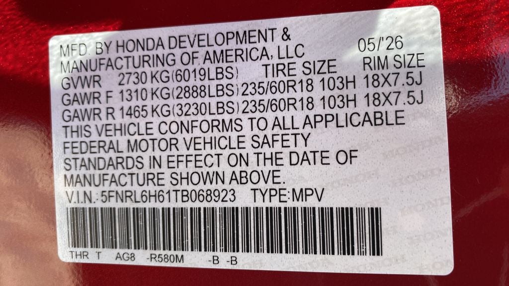 2026 Honda Odyssey EX-L